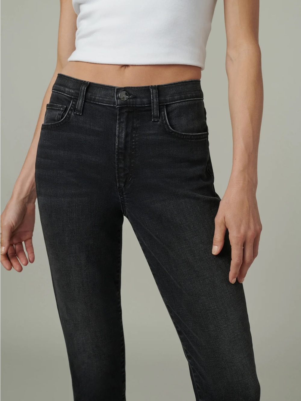 Joe's Jeans The Charlie High Rise Skinny Ankle - Black - Picture 7 of 10